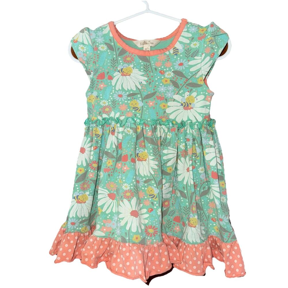 Matilda Jane Blissfully Bee Dream Chasers Dress Girls Size 2